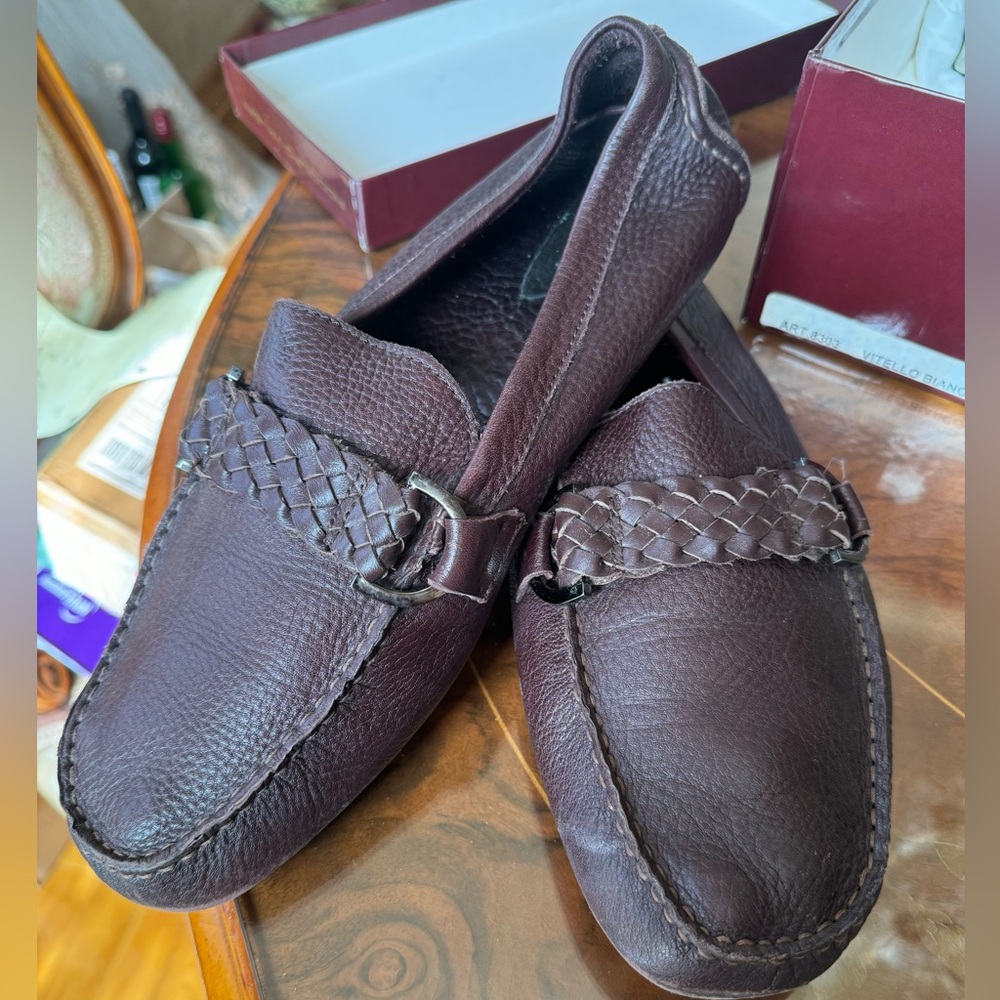Rodolfo Valeri men’s soft leather loafers driving moccasins Sz 43 USA sz 9.0